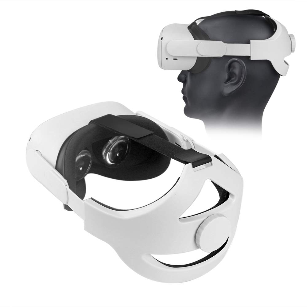 HIJIAO New Adjustable Headband Compatible for Oculus Quest 2 with Head Cushion，Replace Elite Strap. Maintain Balance and Reduce Head Pressure