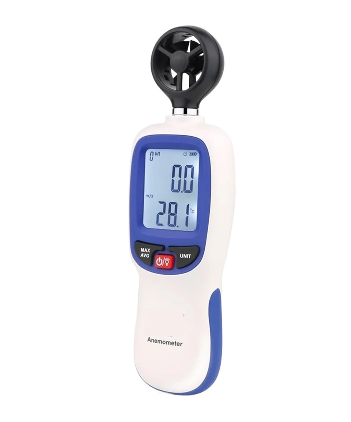 Cyfrowy miernik prędkości wiatru, anemometr, przepływu powietrza, wyświetlacz LCD, automatyczny obrotomierz - Mistrz przepływu