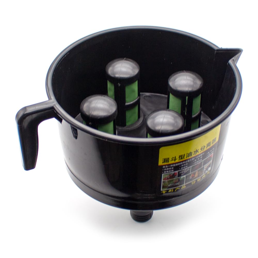 Embudo de Filtro de Combustible, Embudo de Separación de Aceite y Agua, Filtro de Embudo de Cifrado de Nailon de Gasolina Diésel de 4 Filtros, Filtro de Combustible de Engrasador Negro