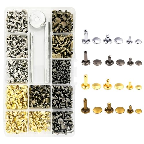 Memofynd 360-teiliges DIY-Ledernieten-Set