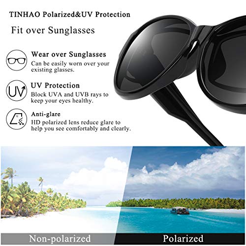 Oversized Fit Over Sunglasses Over Glasses for Women and Men with Polarized 100% UV Protection2