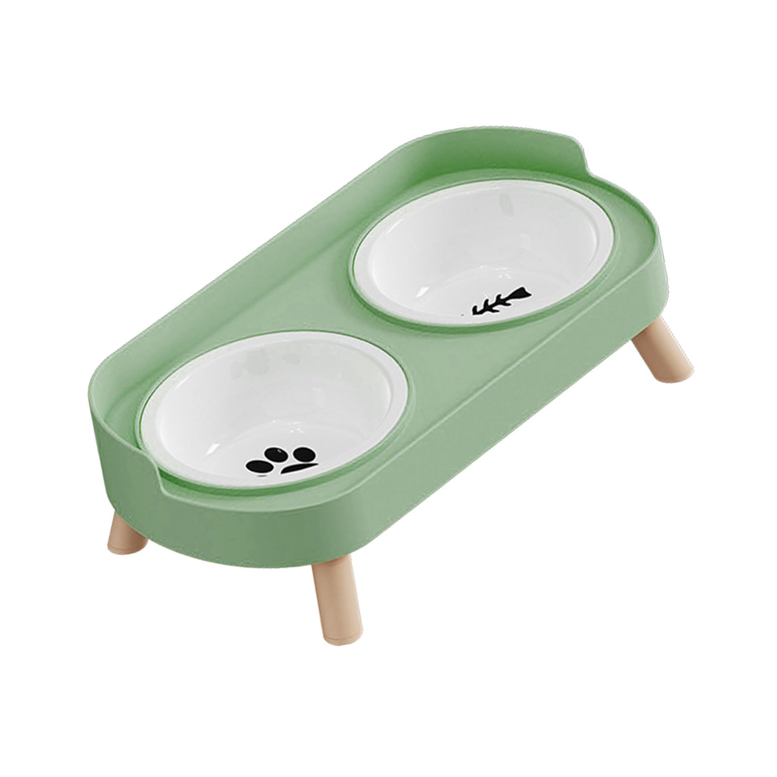 Rdxanc Elevated Double Bowl Pet Feeders Dish with Easy to Dishwasher Safe Pet Food Water Bowls For Small Dog Cats