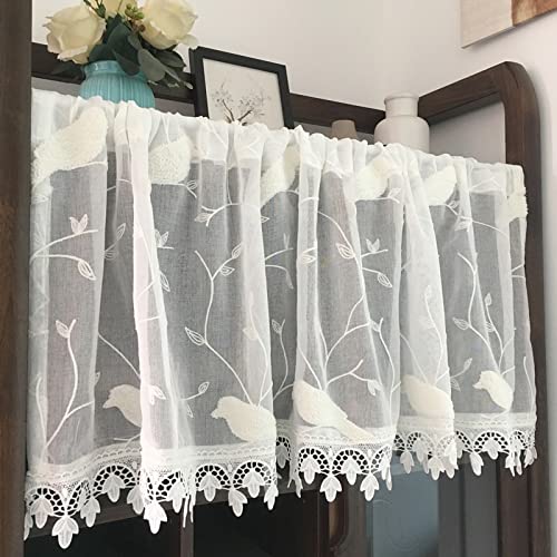 Cortinas transparentes tipo cenefa corta para ventanas de sala y comedor 2