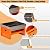 Portable Charcoal Grill, Small Tabletop BBQ, Foldable Mini Hibachi, Stainless Steel Camping Grill, Compact Outdoor Cooker for Picnic, Tailgating (Orange)