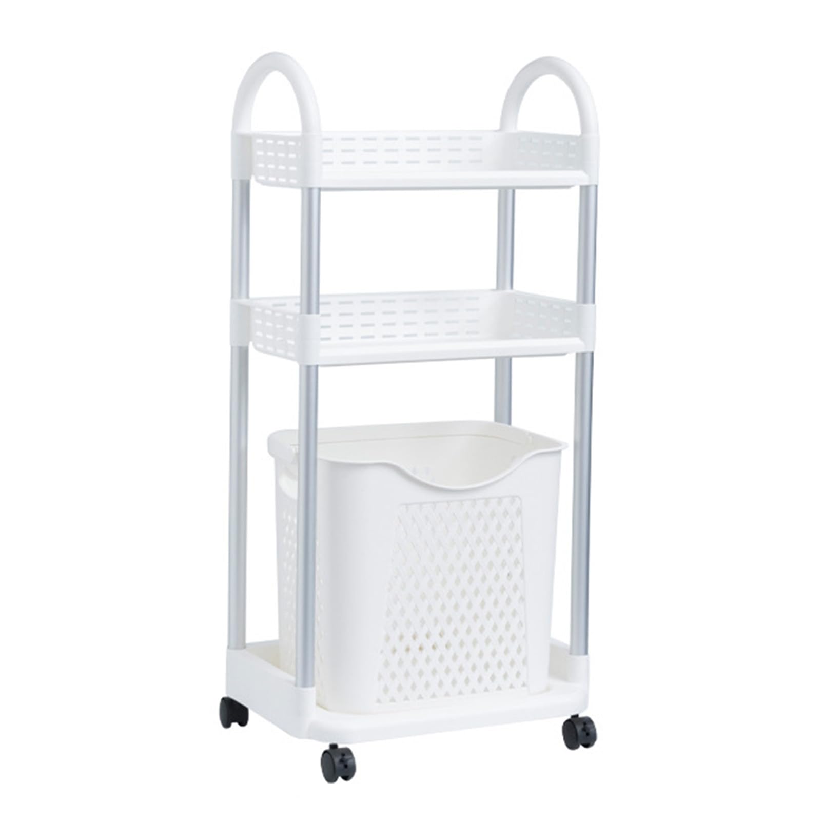 Plastic Dirty Clothes Hamper, Laundry Basket, Bathroom Clothes and Toys Storage Basket, Removable Pulley Dirty Clothes Bin