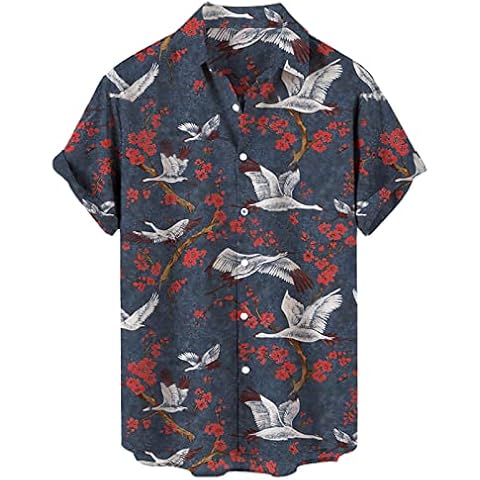 Casual Men's Floral Hawaiian Summer Shirt Cover