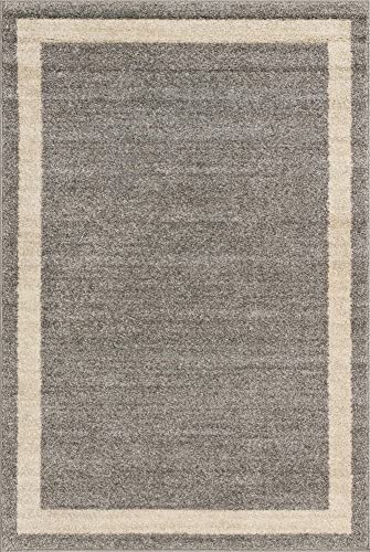 Tapete Unique Loom Del Mar Collection 4'1" x 6'1" Gris miniatura 2