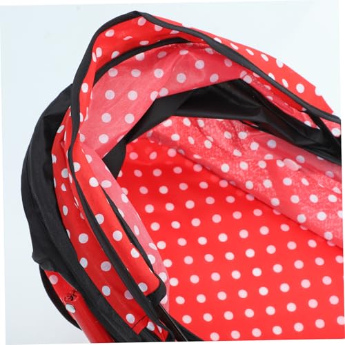 CLISPEED Realistischer Puppenwagen Kinderwagen Modell Leicht und Stabil Fördert Hand Augen Koordination und Sensorische Wahrnehmung für Rollenspiele und Tragbar mit Polka Dot Design – Bild 6