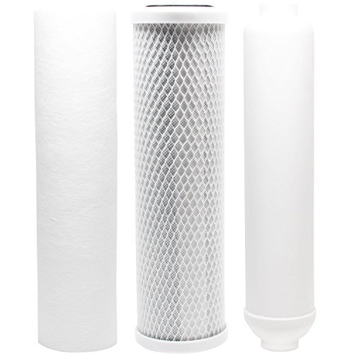 Puromax PC4 RO System Replacement Filter Kit - Includes Carbon Block, PP Sediment & Inline Filter Cartridge