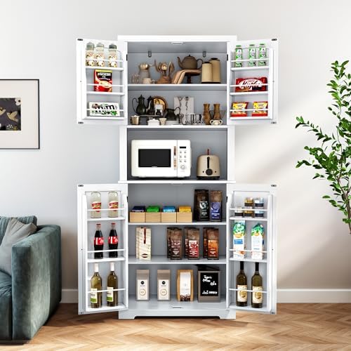 HLR 72" Kitchen Pantry Storage Freestanding Larder