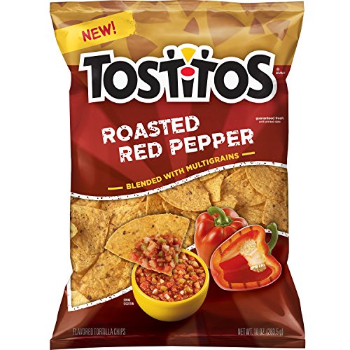 Tostitos Multigrain Roasted Red Pepper Flavored Tortilla Chips, 10 oz Bag