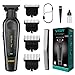 VGR 995 Cortadora Profesional para Hombre, Recortadora de Bordes Zero Gap para Barbería, Recortadora de Barba para Hombre sin Cable con 4 Peines Guía, Recargable por USB-C