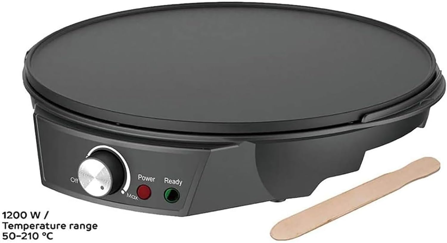 Electric Crepe Maker Pan & Griddle, 1200W Commercial Crepe Machine, Nonstick Cooktop, Adjustable Temperature & Non-stick Cooking Surface, Saves Time & Effort, for Blintzes, Eggs