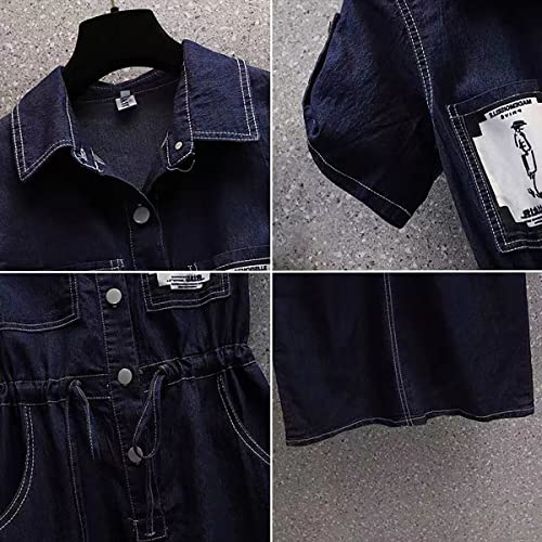 Harajuku Denim Large Denim Skirt Loose Gothic Dropped Personalized Design Spliced Casual Korean Hip Hop Irregular3