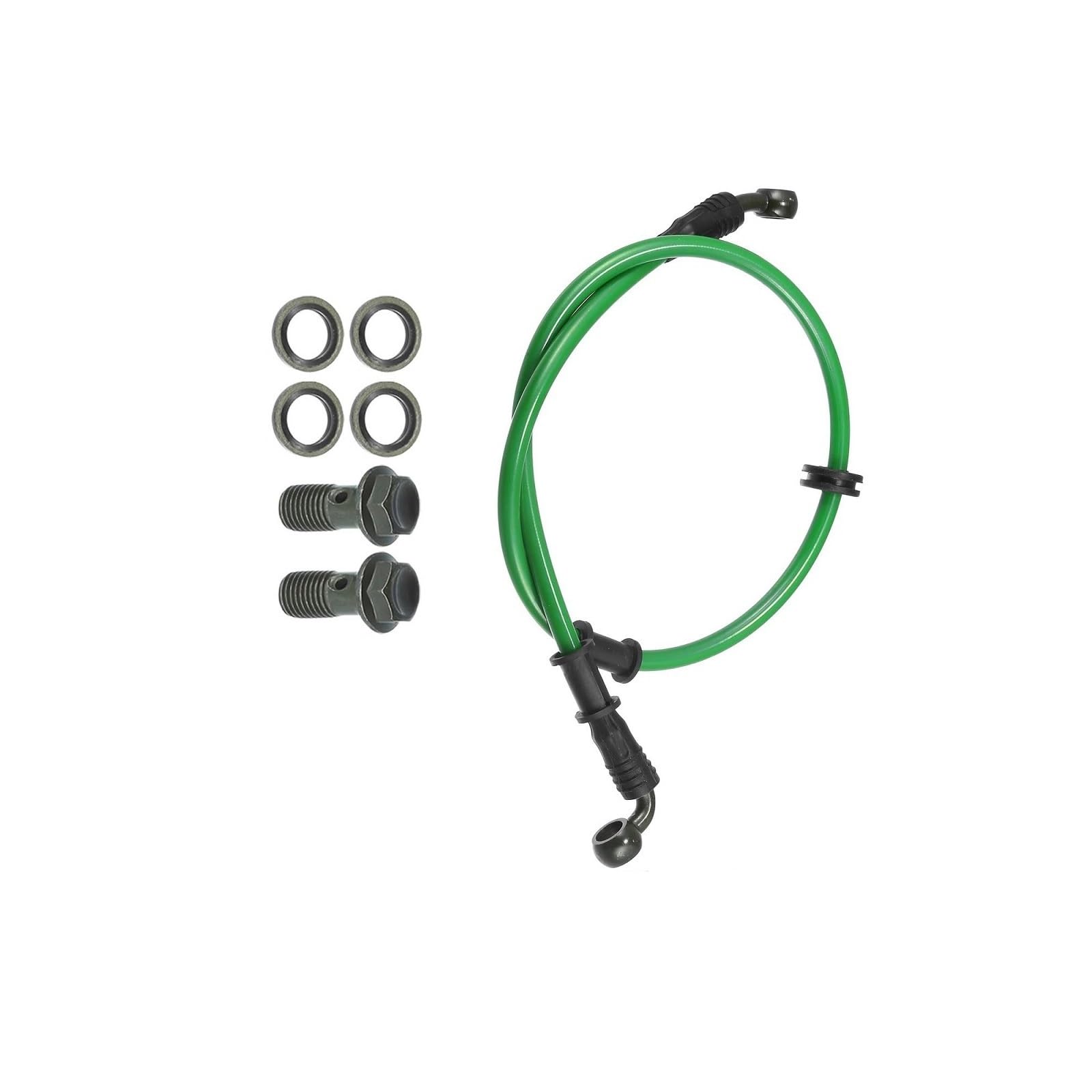 Ksxzw Green Motorbike Part 70Cm 28 Degree 90 Motorbike Brake Hose Motorcycle Braided Hydraulic Line Oil Pipeline
