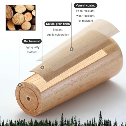 Patas de sofá de madera de 8cm para cambiar las patas rotas de tus muebles 3