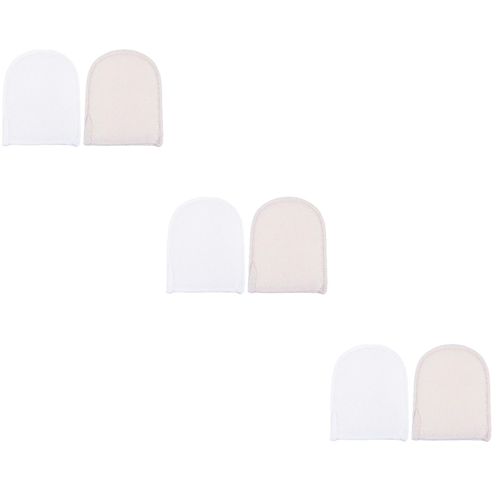 Beavorty 6piezas Guantes De Exfoliación Doble Cara De Luffa Natural Para Cuerpo De Masaje y Limpieza Para y Baño Exfoliante Ecológico Para Tipo De Piel