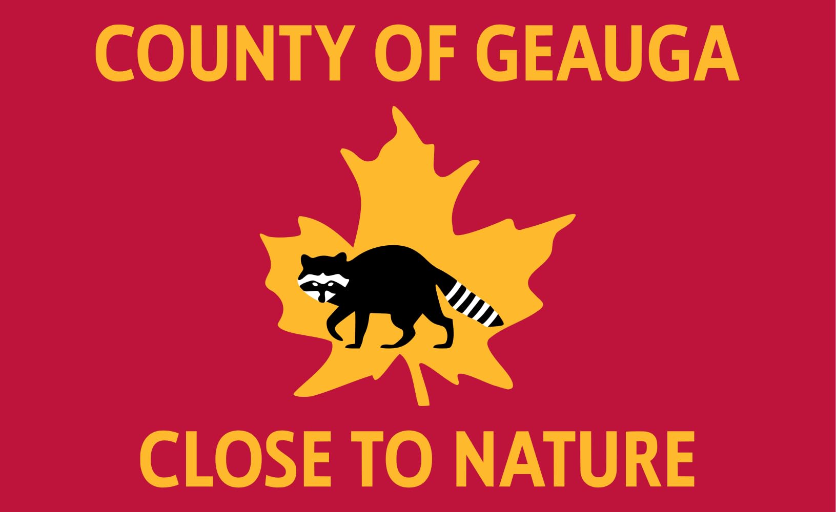 Drapeau Geauga County Ohio 1978 grand format paysage anti décoloration UV