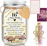 Hiipeefeel Geldgeschenk 16. Geburtstag Mädchen, LED Flaschenlicht, Geldgeschenke Verpackung, 16. Geburtstag für Mädchen, Junge Frau, Beste Freundin, Schwester, Familie