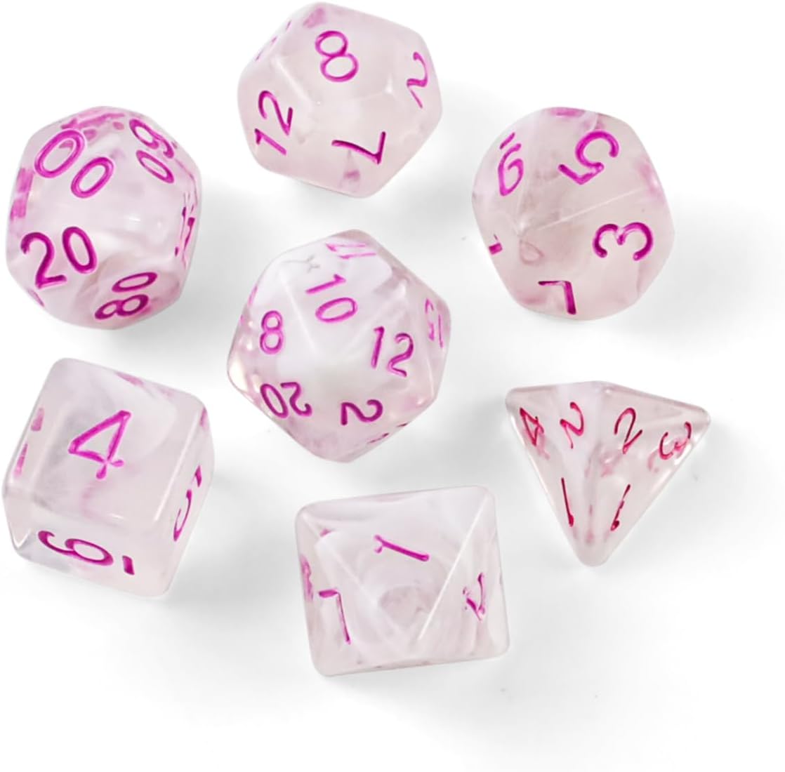 DND Dice Polyhedral Dice Set Polyhedral Dice Set for MTG Dungeon and Dragons Game Dice RPG Role Playing Table Games D&D D20 D12 D10 D8 D6 D4 7-Piece Set
