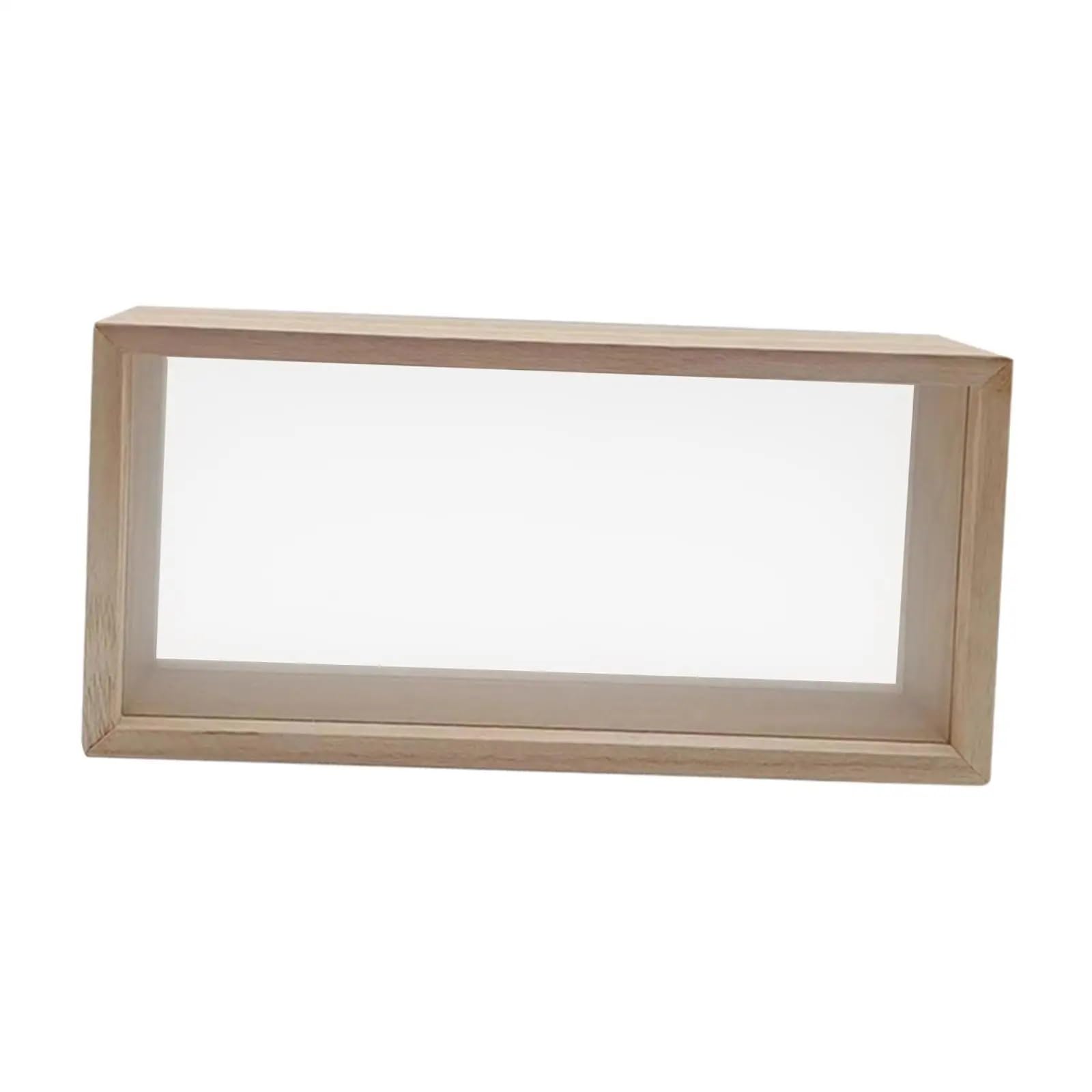 DAJGRHE Photo Frame Shadow Box Frame Picture For Dried Flowers Wooden Deep Flower Display(Light Wood Color)