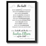 Beste Eltern Bild optional mit Holz-Rahmen und Namen personalisiert Geschenk Geschenkidee Weihnachten Eltern Mama Papa