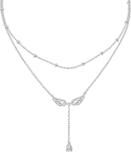 Amazon.com: FLYOW Angel Wings Layer Necklace S925 Sterling