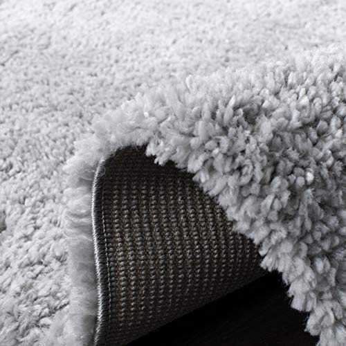 Safavieh Shaggy Indoor Woven Accent Area Rug, August Shag Collection, AUG900, in Silver - Image 4