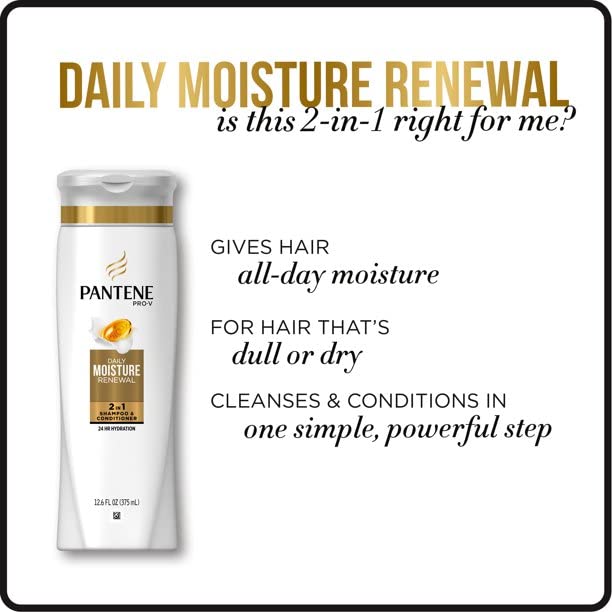 Pantene Pro-V Daily Moisture Renewal 2-in-1 Formula - 12.6 oz - 2 Pack