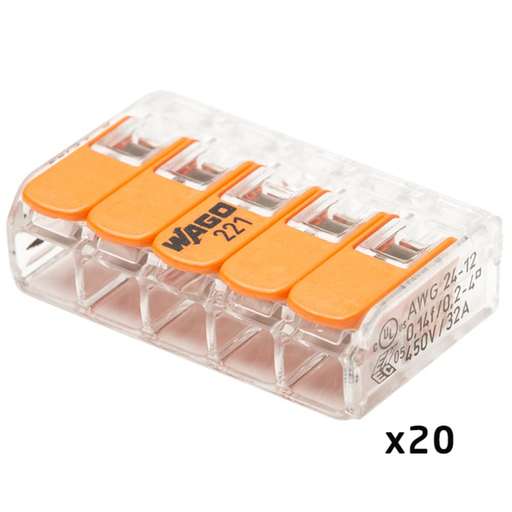 WAGO - Bornas de conexión rápida S221 2, 3 y 5 conductores x 100