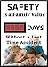 NMC DSB65 Safety is a Family Value_ Days Without A Lost Time Accident Digital Scoreboard - 20 in. x 28 in. Plastic Sign with Graphic