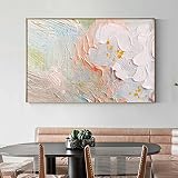 Abstract Canvas Wall Art Pink and White Abstract Painting Canvas for Living Room Abstract Paint Prin