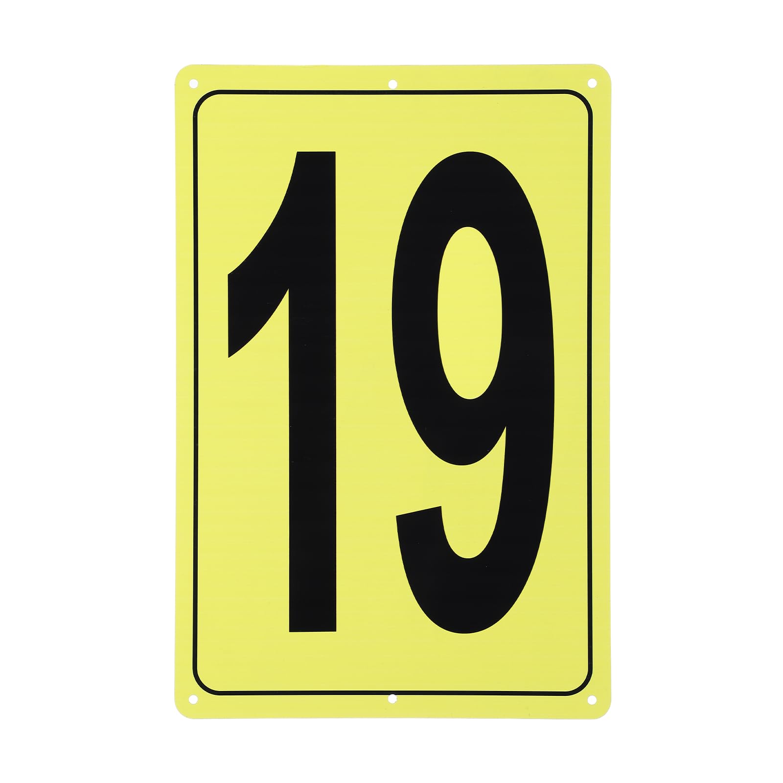 Número 19 marcador de área resistente al clima en placa rectangular de metal 7