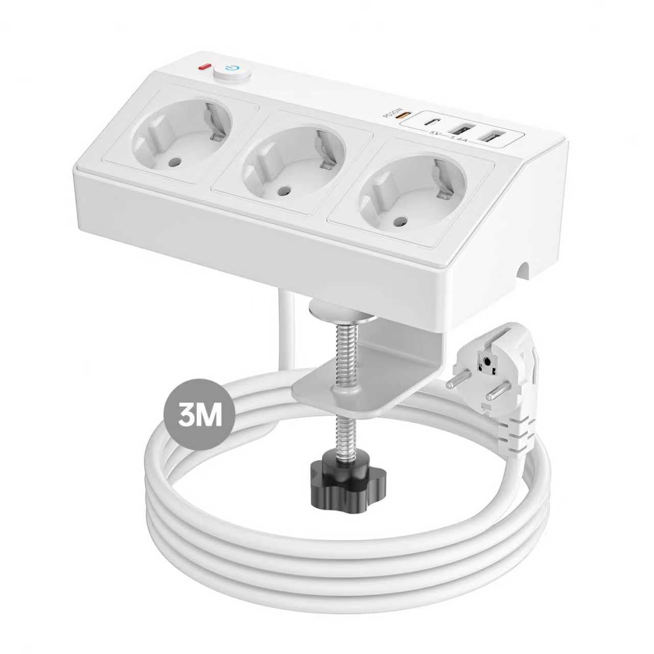 Tischsteckdose mit USB C PD 20W, STGAROT Steckdosenleiste