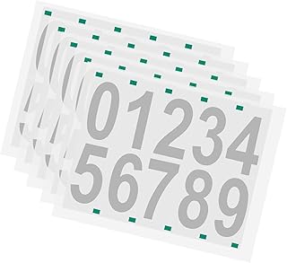 ADOCARN 5 Sheets Vinyl Numbers Stickers Trashcan Number Background Number Stickers for Mailbox Signs Window Mailbox Numbers Sticker