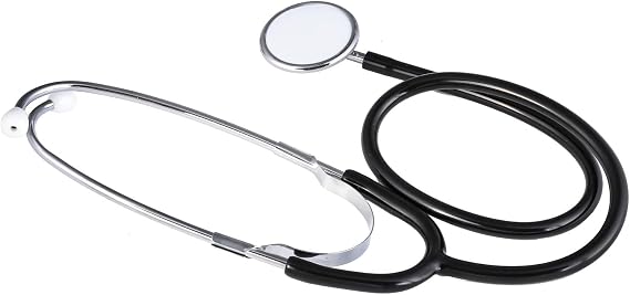 VZN TY-S01 Single Sided Stethoscope | Aluminum Chest Piece | Chrome Plated Brass Binaural | Durable PVC Y Pipe | Ideal for Blood Pressure Measurement