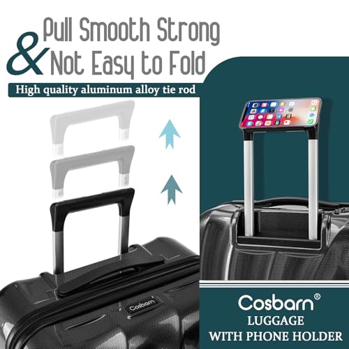 24 Inch Medium Checked Hardside Luggage, ABS+PC Hardshell Suitcase with Spinner Wheels TSA Lock, Lightweight Carry on Check Luggage with Scratch Resistant Surface2