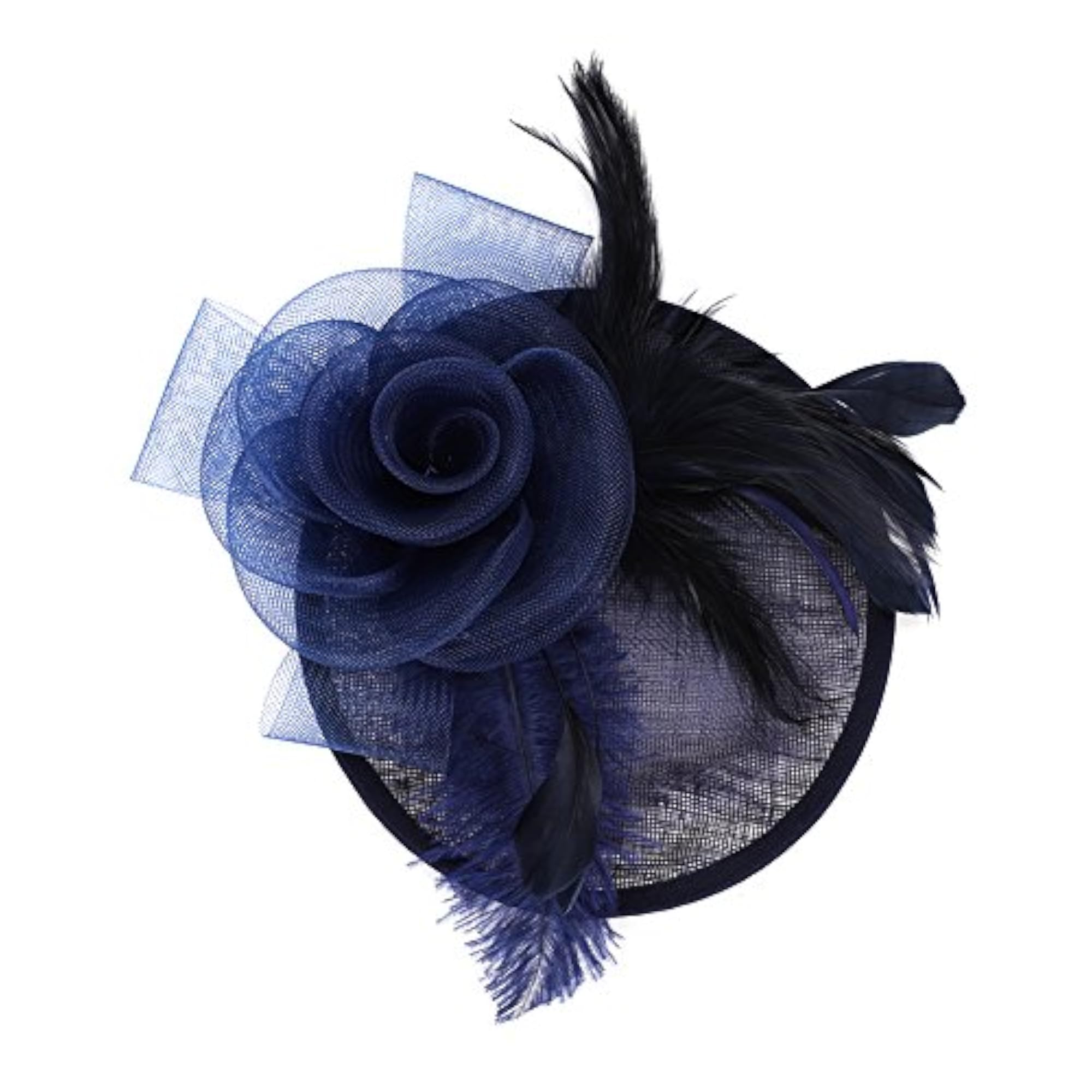 Ladies Flower Feather Fascinator Hat, Bridal Hair Clip