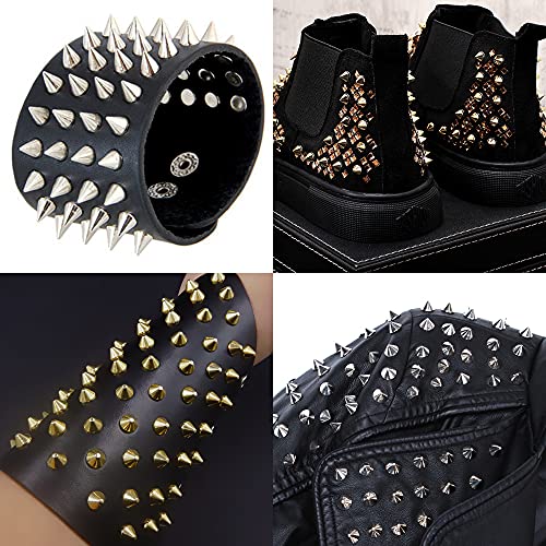 300Pcs 8Mm Acrylic Bullet Cone Spike Studs Bead Decorative Rivets Pyramid Beads Craft Spikes For Clothing #TOP3