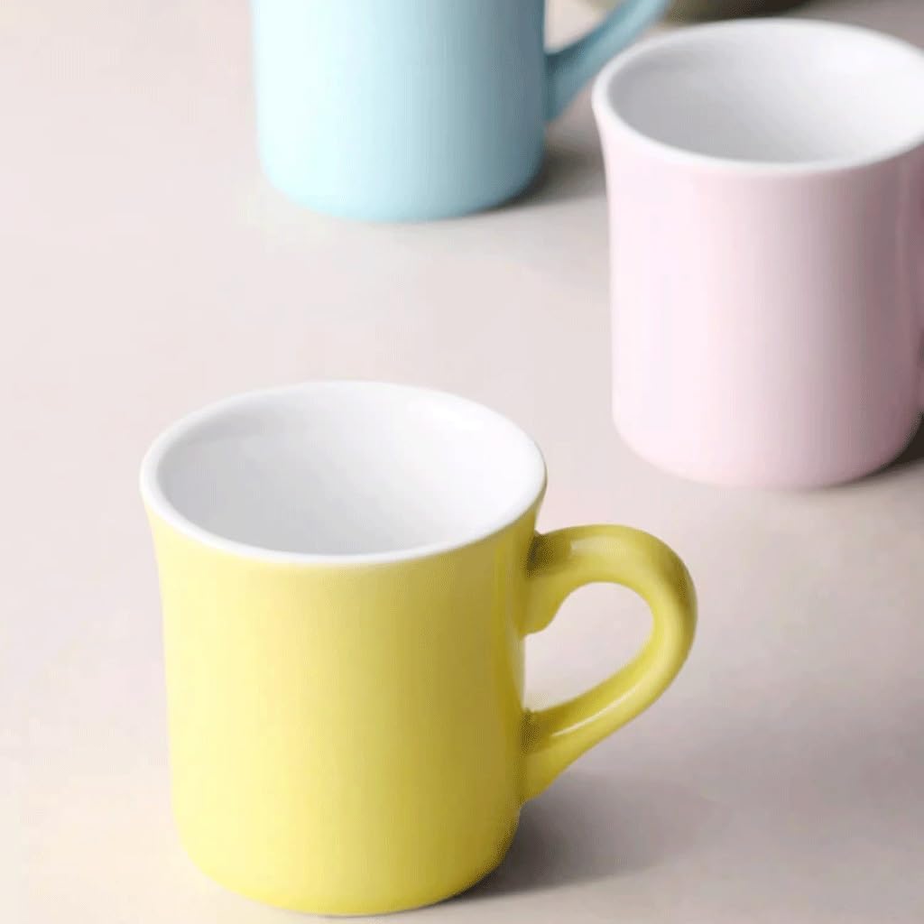 ENGENDER Tazas Cafe Taza De Cerámica Café Espesada Color Bajo Vidriado Estilo Americano Mug Cups(A)