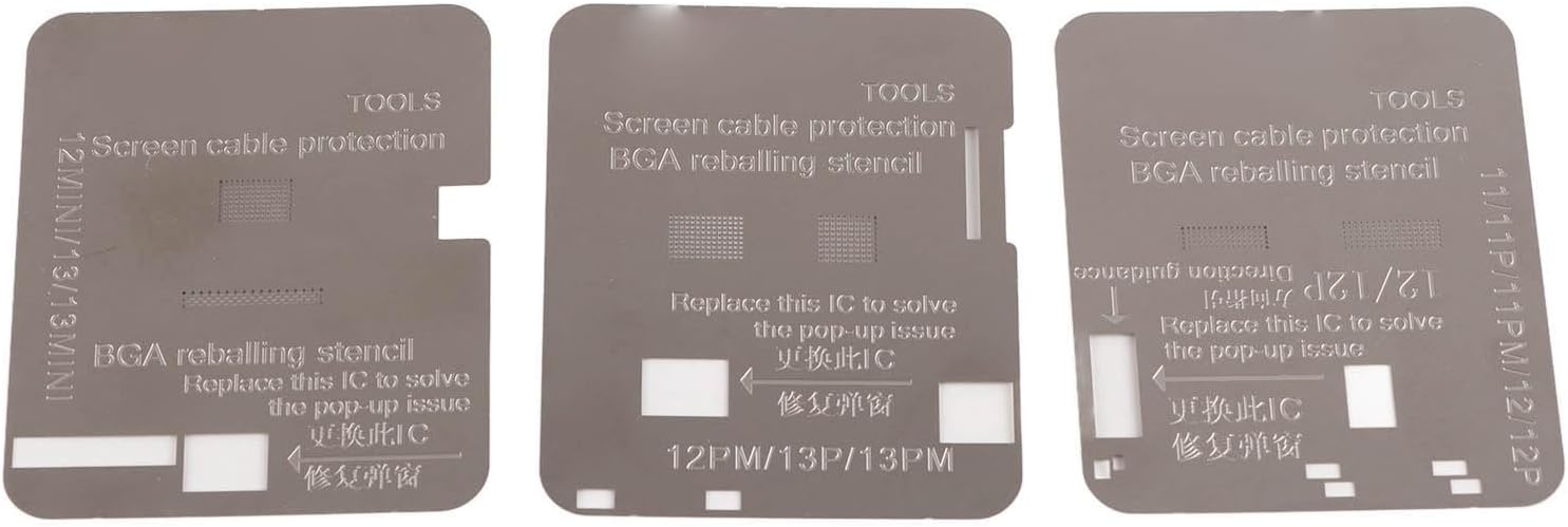 Stainless Steel LCD Screen Repair Stencil with IC Protector for iPhone 11 and 13 Pro for Professional Display Repair Services