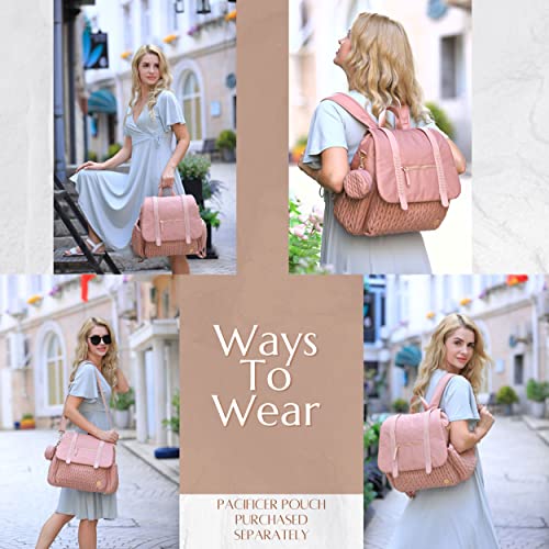 Sewboo Diaper Bag Backpack Large Capacity Convertible Travel Back Pack Lightweight Maternity Baby Changing Bag Waterproof And Stylish With Changing Pad Baby Bag For Mom And Girl #TOP4