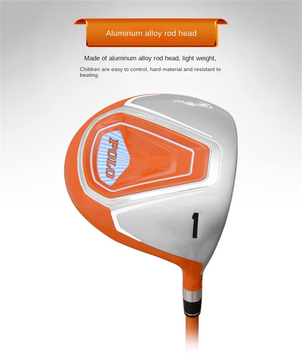Perfecciona tu juego de golf con nuestro putter de mazo para niños, palo de golf de madera número 1 para principiantes, niños y niñas (naranja para 9-12 años)