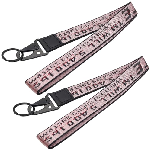 Porte-clés de poignet maxin rose avec sangle robuste pour sécuriser vos clés