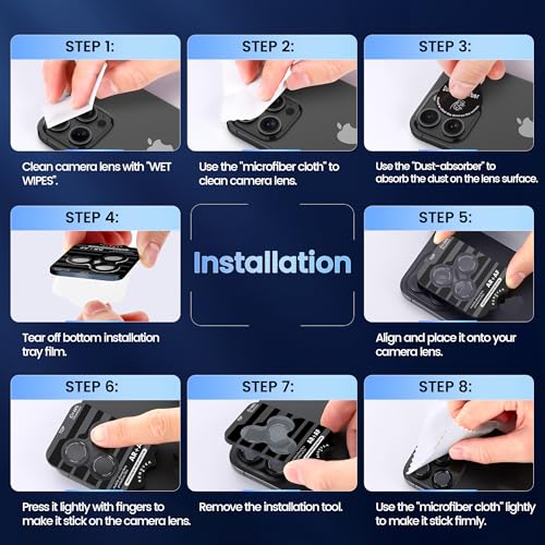 Image of CACOE Camera Lens Protector for iPhone 14 /15 /16 /17 Pro /Pro Max Cover