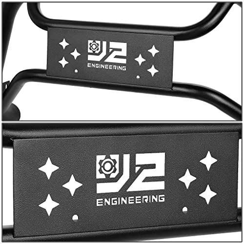 J2 Engineering J2-Pt-Ztl-8284 Carbon Steel Front Bumper Grill Guard Tubular Bull Bar W/Mounting Brackets Compatible With 05-22 Tacoma,Powder Coat Black #TOP2