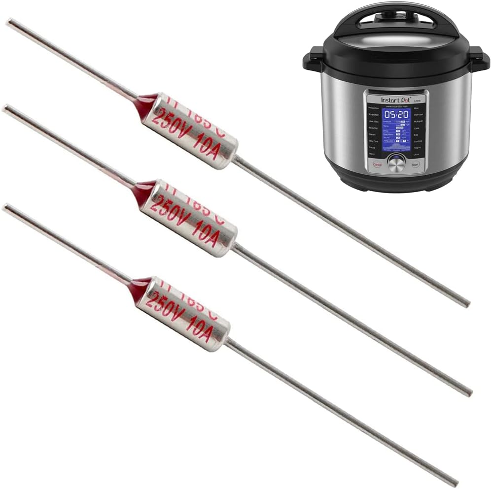 Original Electric Pressure Cookers Thermal Fuses for Instant Pot 3,6,8 Qt DUO/ULTRA/LUX, 185 Celsius Thermal Fuses for Pressure Cooker for PowerXL/Quick Pot/ Y4D-36 Y6D-36 Y8D 36 Y10D-36, 3-Pack