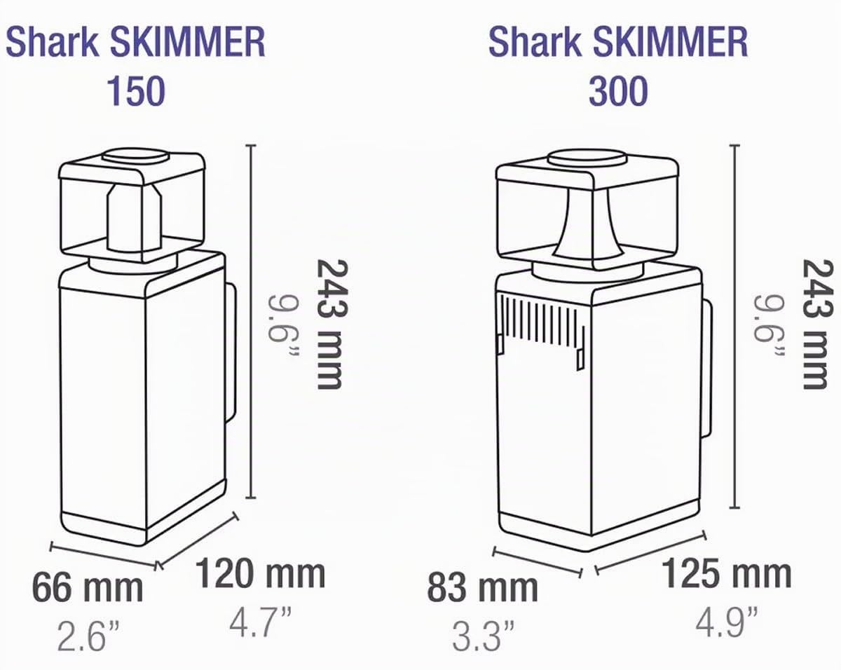 Sicce Shark Skimmer 300 Schiumatoio Interno per Acquari Marini Fino A 300 Litri