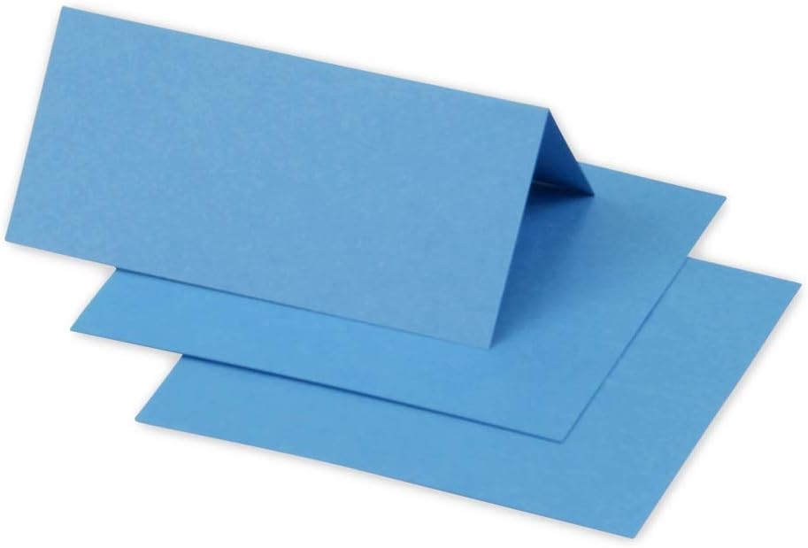 Clairefontaine Pollen Place Card, 85 x 40mm, 210 g, Intensive Blue, Pack of 25