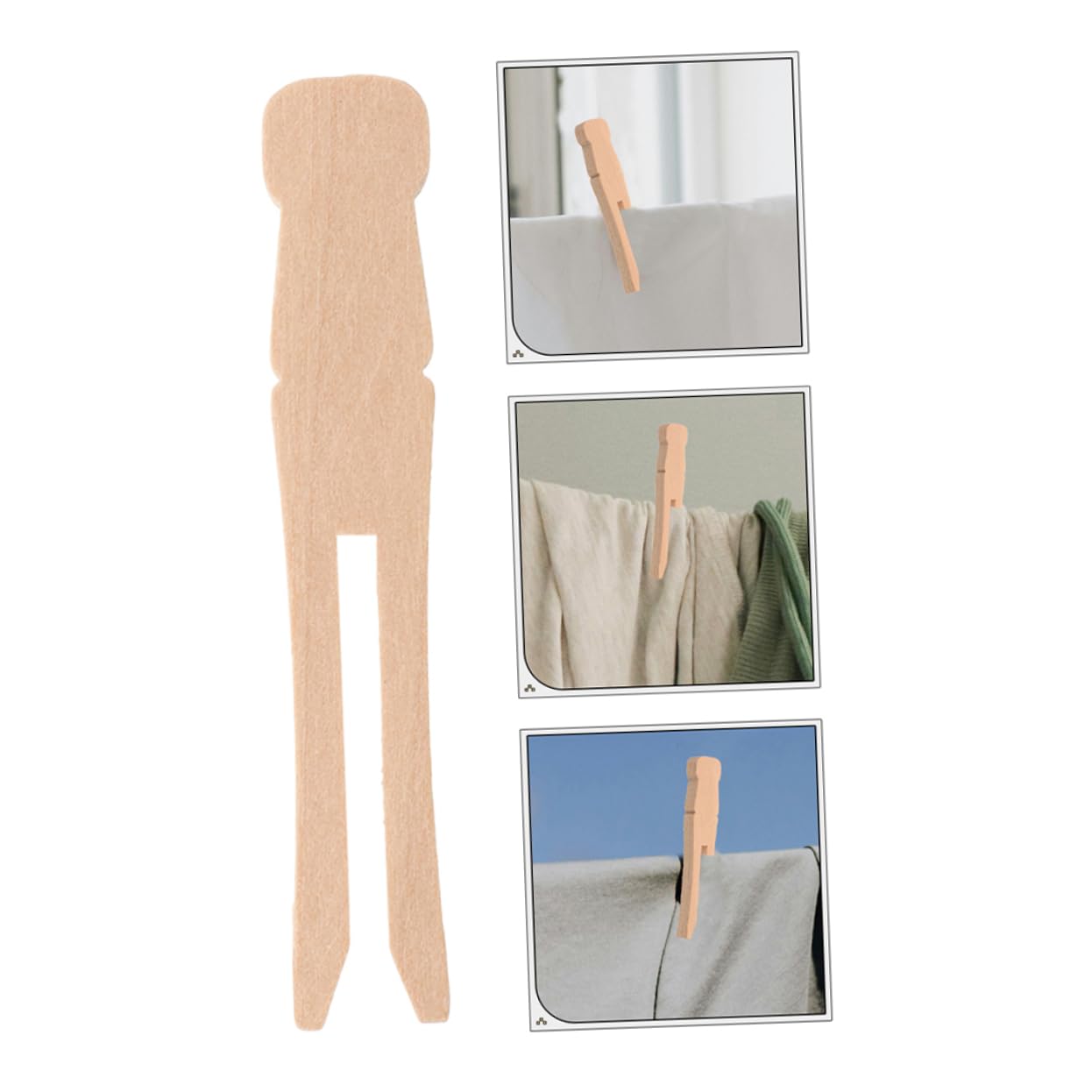 Mollette Piccole in Legno Rotonde 100 Pezzi Stile Classico Vintage | Molla Robusta, Presa Salda, Uso Versatile, Finitura Naturale per Bucato e Foto